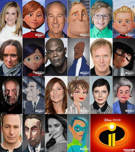 Heres the cast of the Incredibles 2 and who theyre。